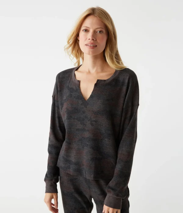 Michael Stars Delia Camo Thermal- T-Shirts | Loungewear