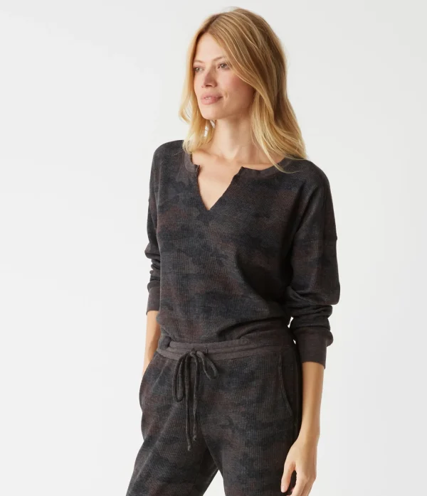 Michael Stars Delia Camo Thermal- T-Shirts | Loungewear