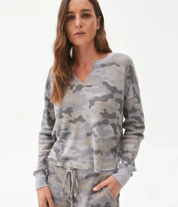 Michael Stars Delia Camo Thermal- T-Shirts | Loungewear