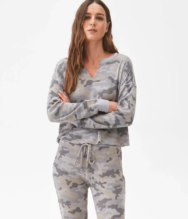 Michael Stars Delia Camo Thermal- T-Shirts | Loungewear