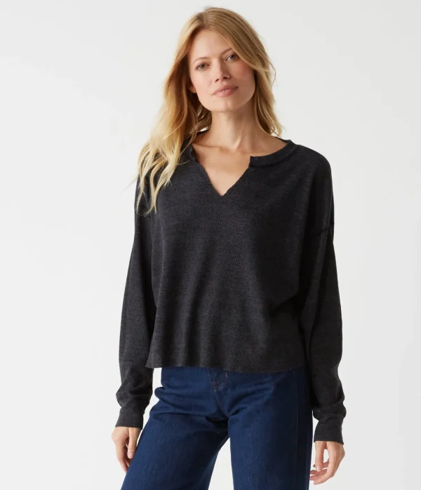 Michael Stars Delia Thermal Tee- T-Shirts | Loungewear