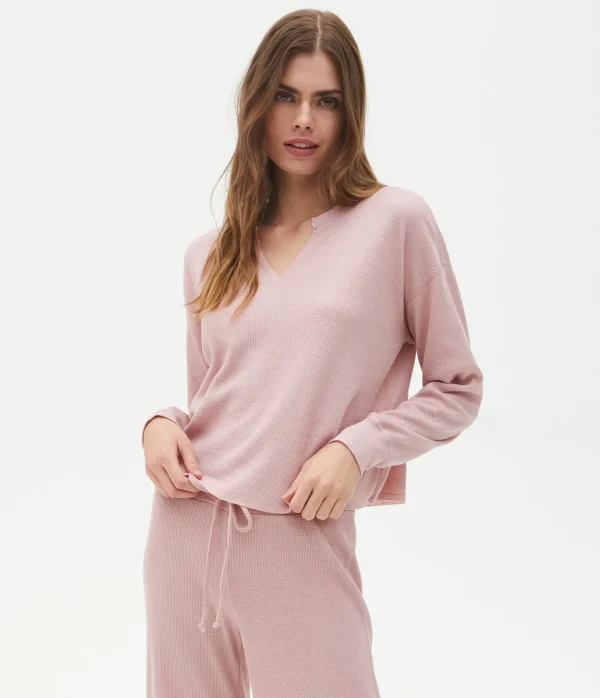 Michael Stars Delia Thermal Tee- T-Shirts | Loungewear