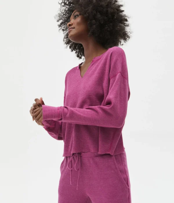 Michael Stars Delia Thermal Tee- T-Shirts | Loungewear