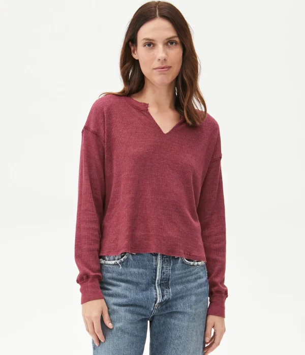 Michael Stars Delia Thermal Tee- T-Shirts | Loungewear
