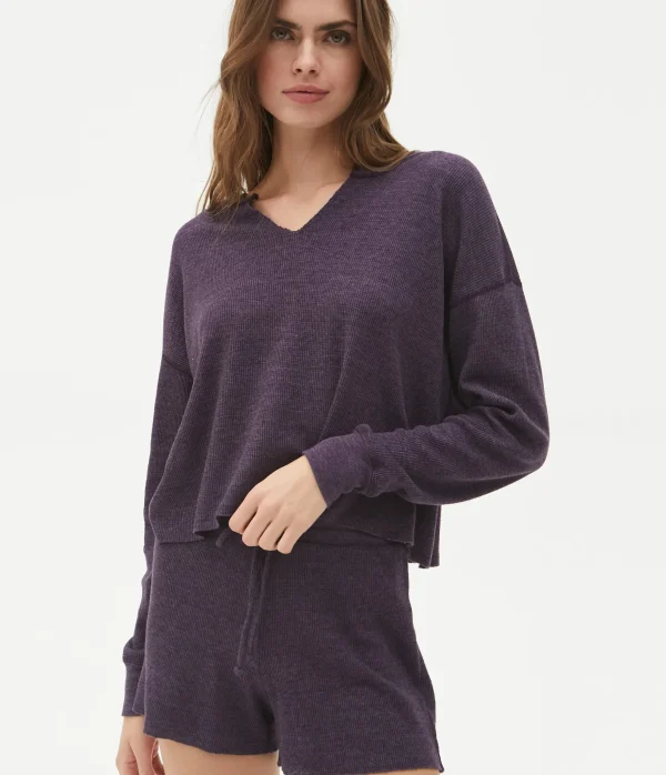 Michael Stars Delia Thermal Tee- T-Shirts | Loungewear
