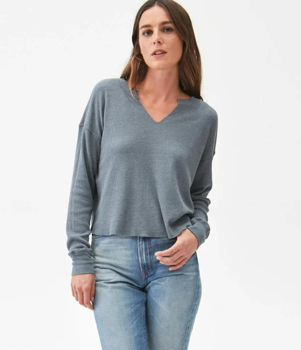 Michael Stars Delia Thermal Tee- T-Shirts | Loungewear