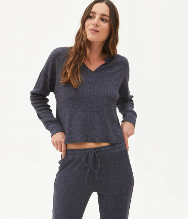 Michael Stars Delia Thermal Tee- T-Shirts | Loungewear