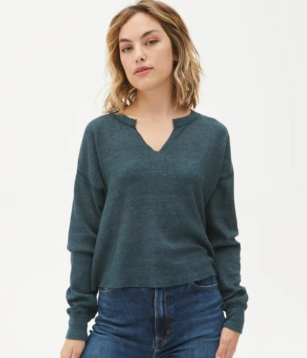 Michael Stars Delia Thermal Tee- T-Shirts | Loungewear