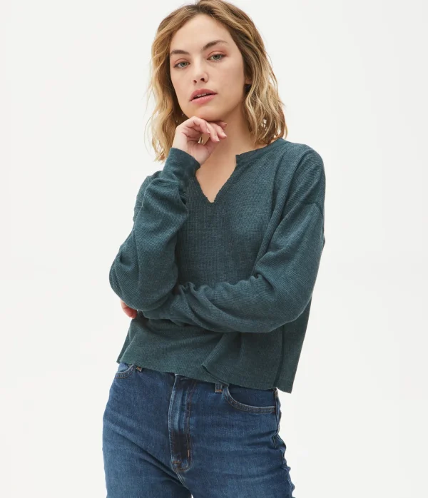 Michael Stars Delia Thermal Tee- T-Shirts | Loungewear