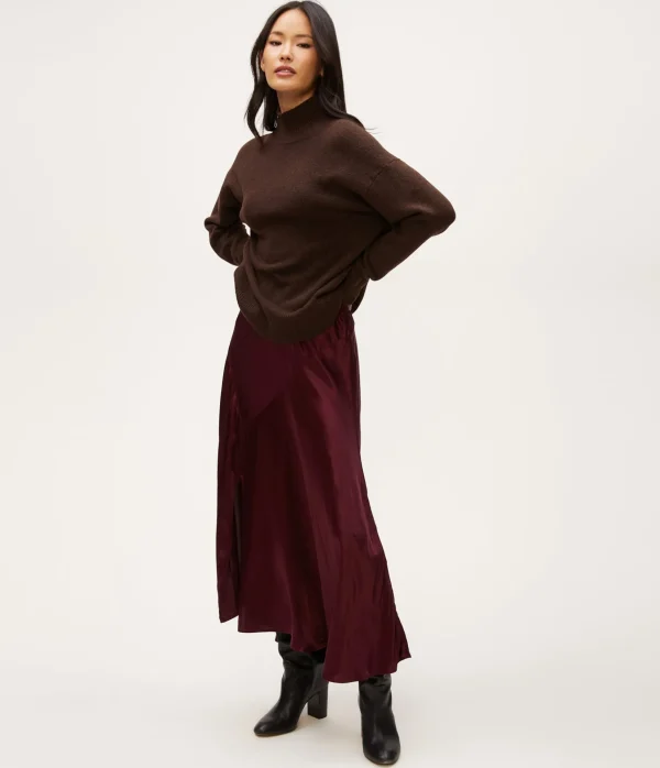 Michael Stars Desi Asymmetrical Satin Skirt- Pants, Shorts & Skirts