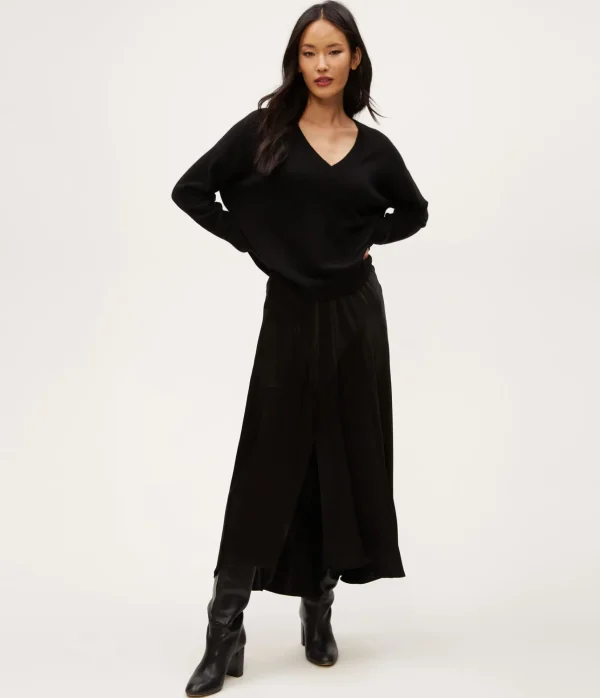 Michael Stars Desi Asymmetrical Satin Skirt- Pants, Shorts & Skirts