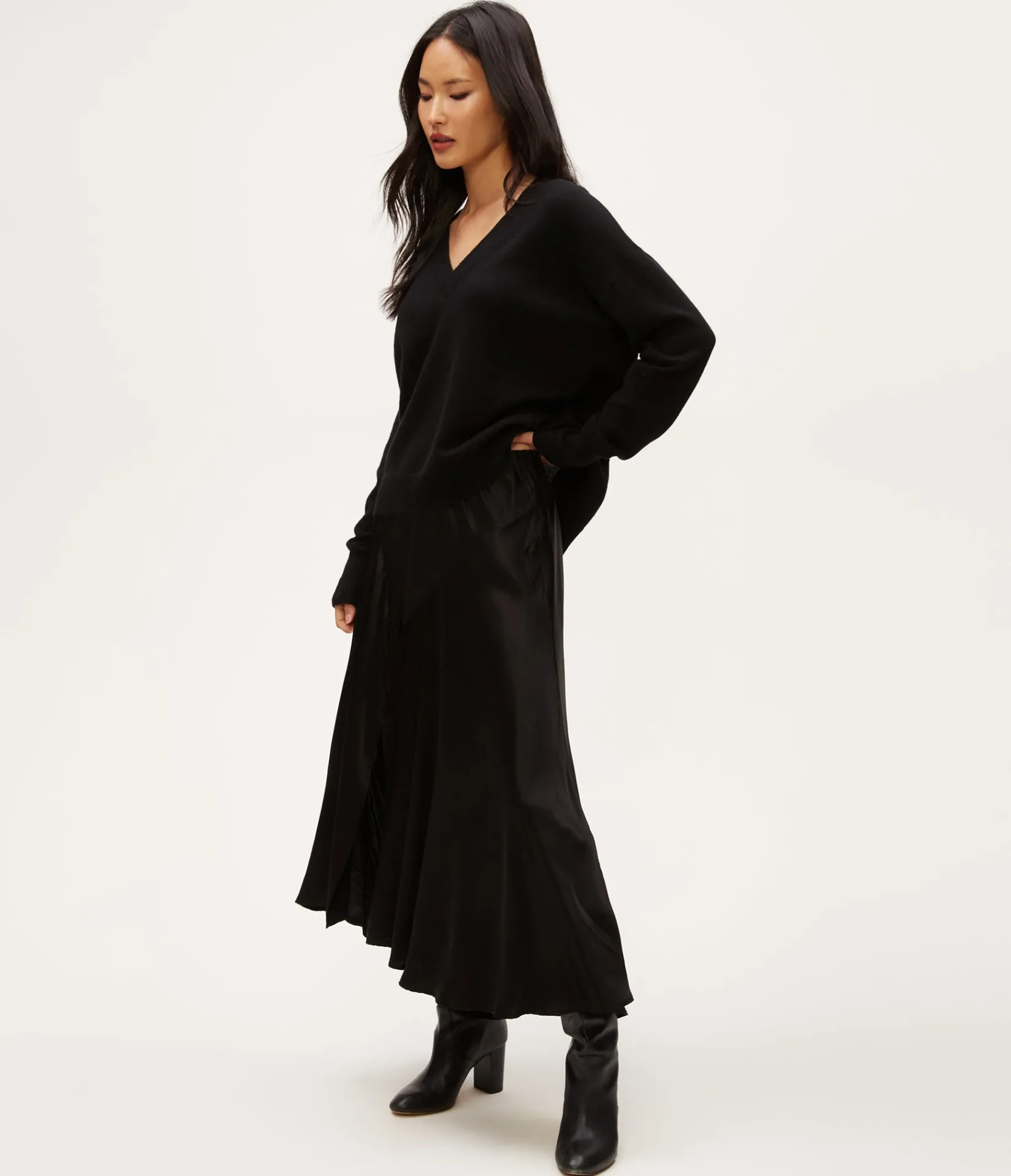 desi_asymmetrical_satin_skirt_5.webp Michael Stars Desi Asymmetrical Satin Skirt- Pants, Shorts & Skirts
