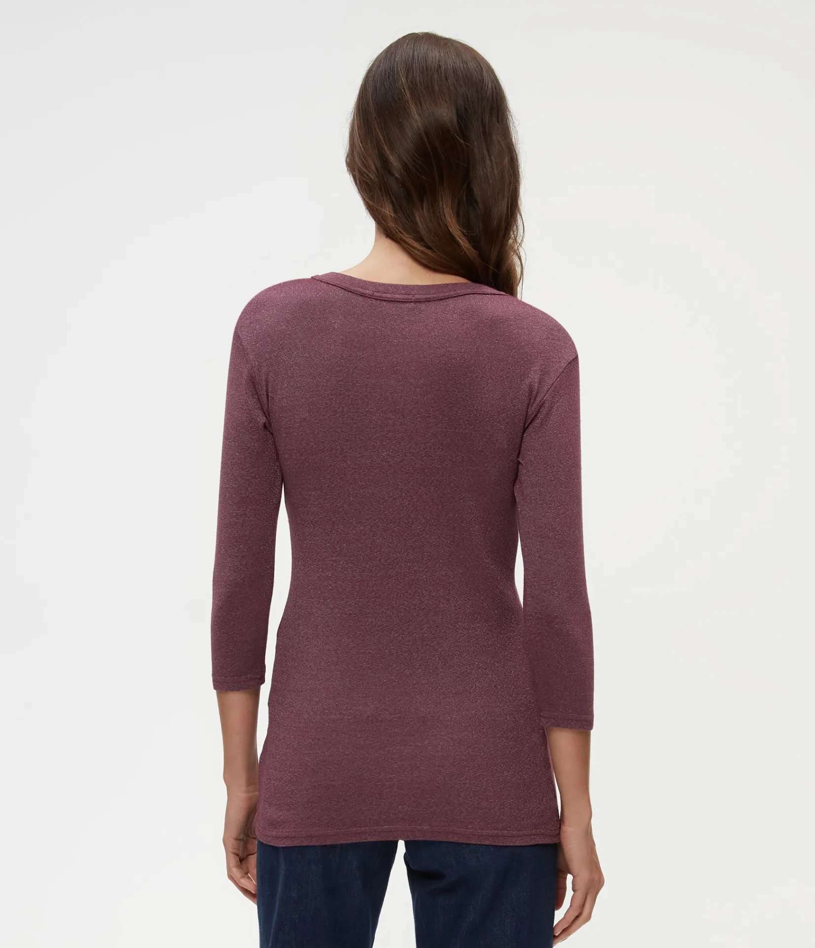 dora_shine__sleeve_tee_15.webp Michael Stars Dora Shine 3/4 Sleeve Tee- T-Shirts | Shine T-Shirts