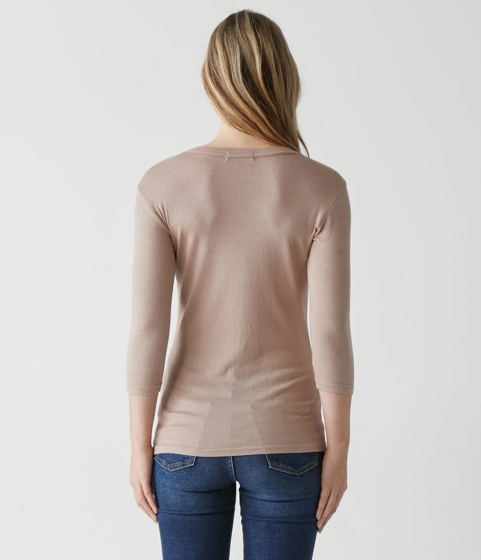 dora_shine__sleeve_tee_26.webp Michael Stars Dora Shine 3/4 Sleeve Tee- T-Shirts | Shine T-Shirts