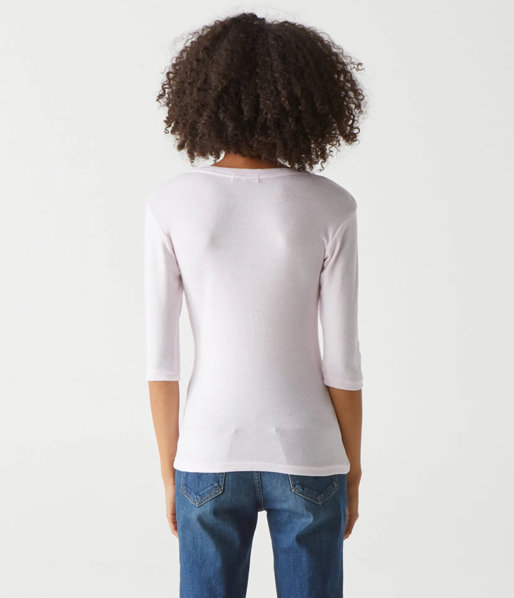 dora_shine__sleeve_tee_38.webp Michael Stars Dora Shine 3/4 Sleeve Tee- T-Shirts | Shine T-Shirts