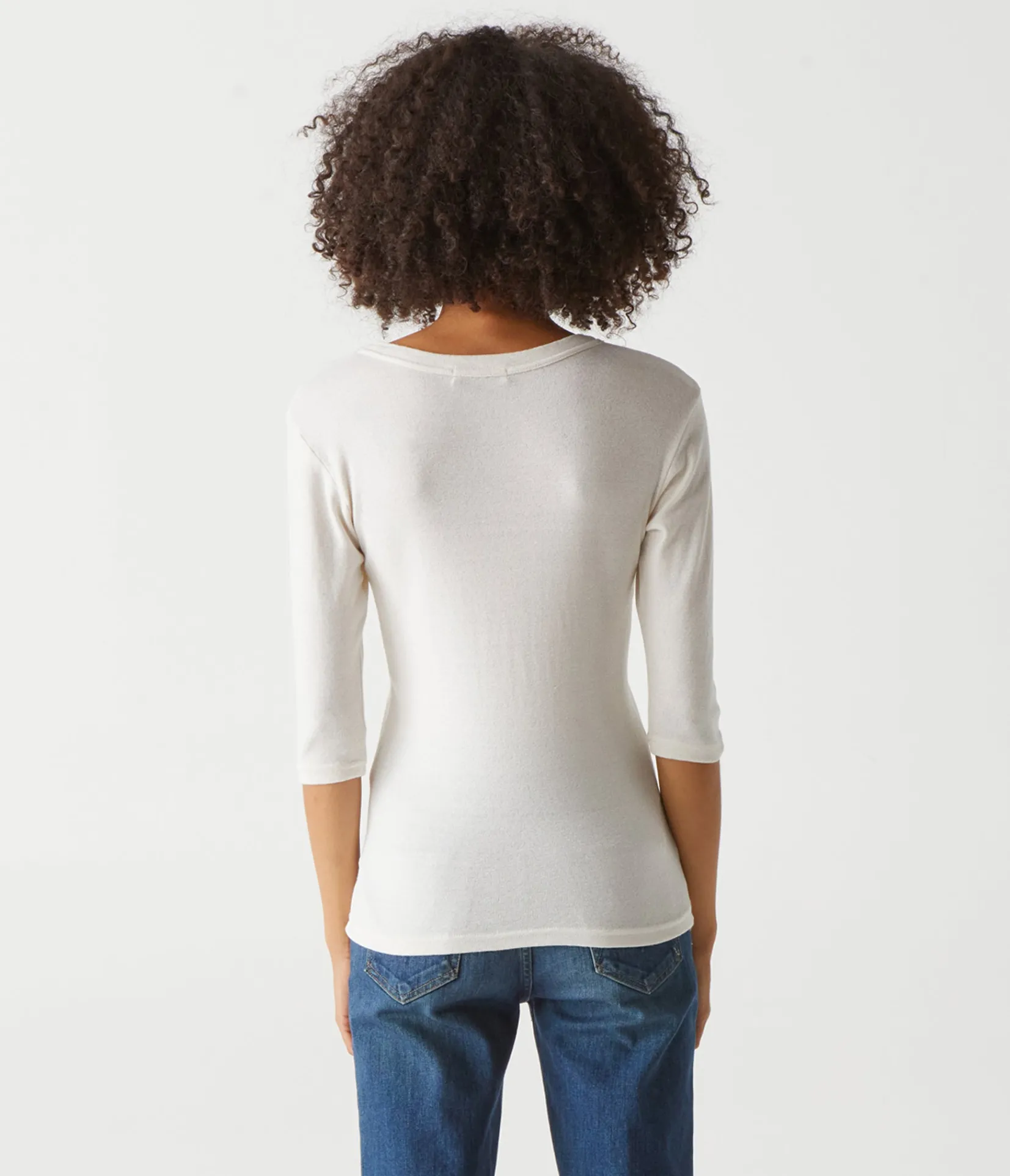 dora_shine__sleeve_tee_42.webp Michael Stars Dora Shine 3/4 Sleeve Tee- T-Shirts | Shine T-Shirts