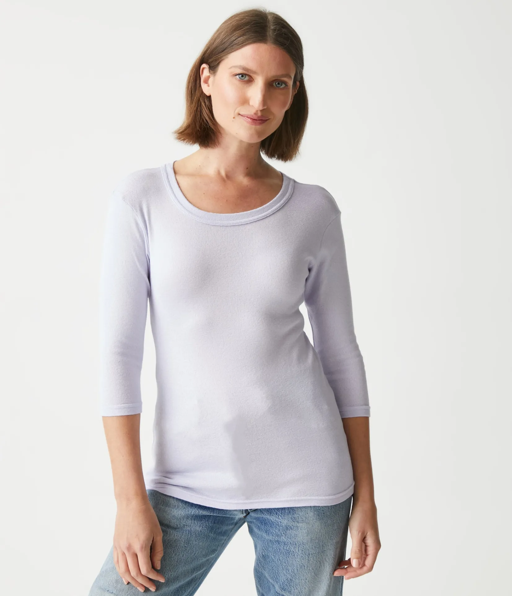 dora_shine__sleeve_tee_47.webp Michael Stars Dora Shine 3/4 Sleeve Tee- T-Shirts | Shine T-Shirts