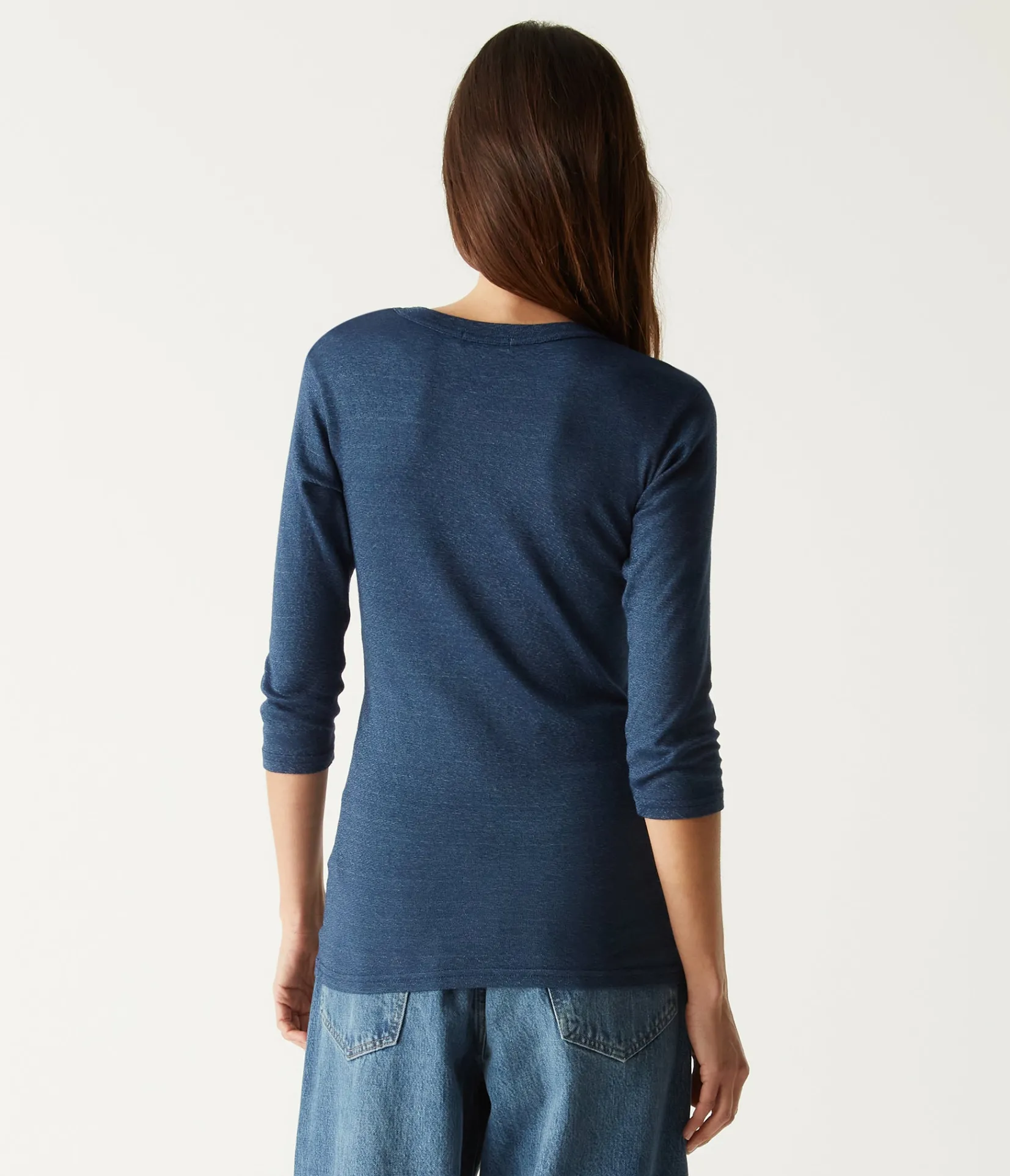 dora_shine__sleeve_tee_63.webp Michael Stars Dora Shine 3/4 Sleeve Tee- T-Shirts | Shine T-Shirts
