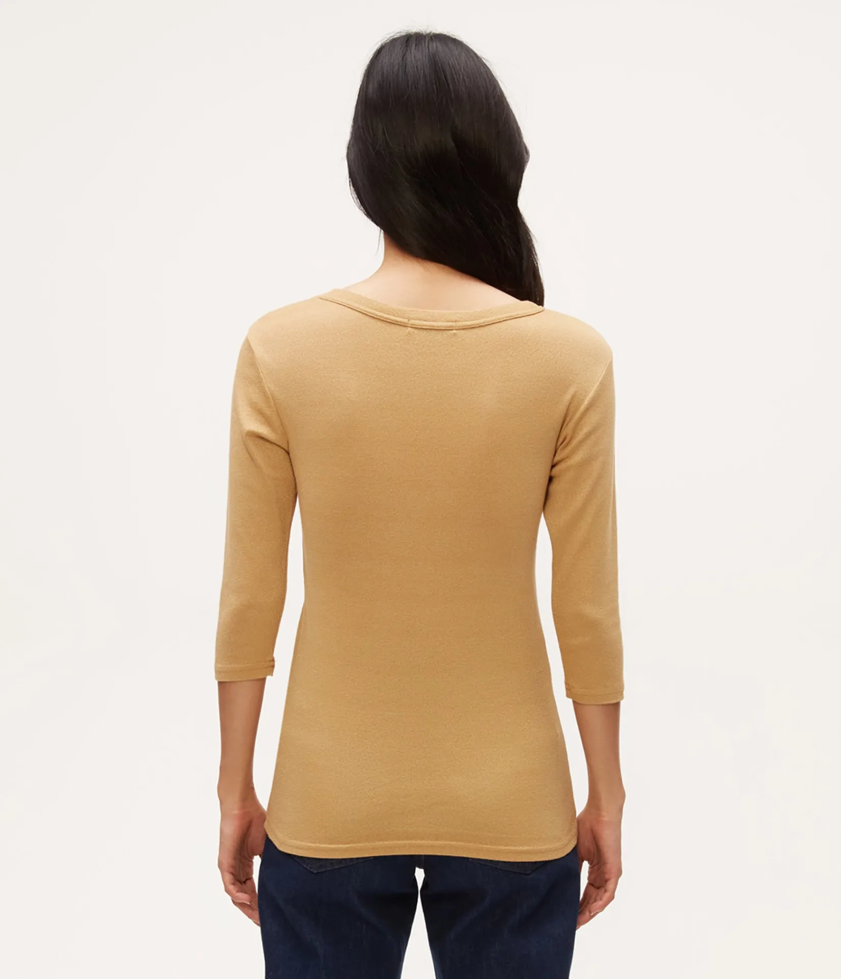 dora_shine__sleeve_tee_7.webp Michael Stars Dora Shine 3/4 Sleeve Tee- T-Shirts | Shine T-Shirts