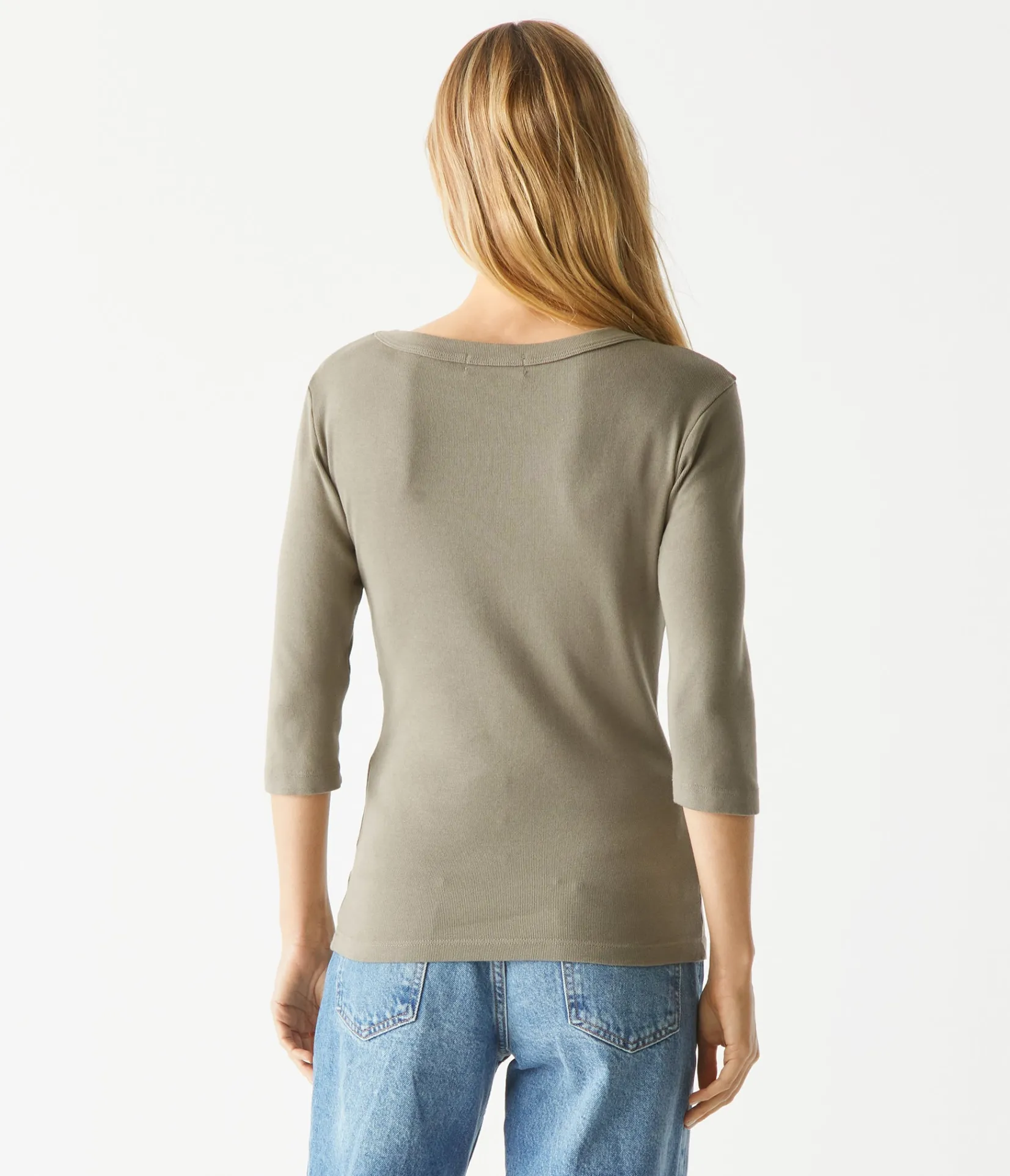 dot__sleeve_tee_31.webp Michael Stars Dot 3/4 Sleeve Tee- T-Shirts | 1x1 Cotton T-Shirts