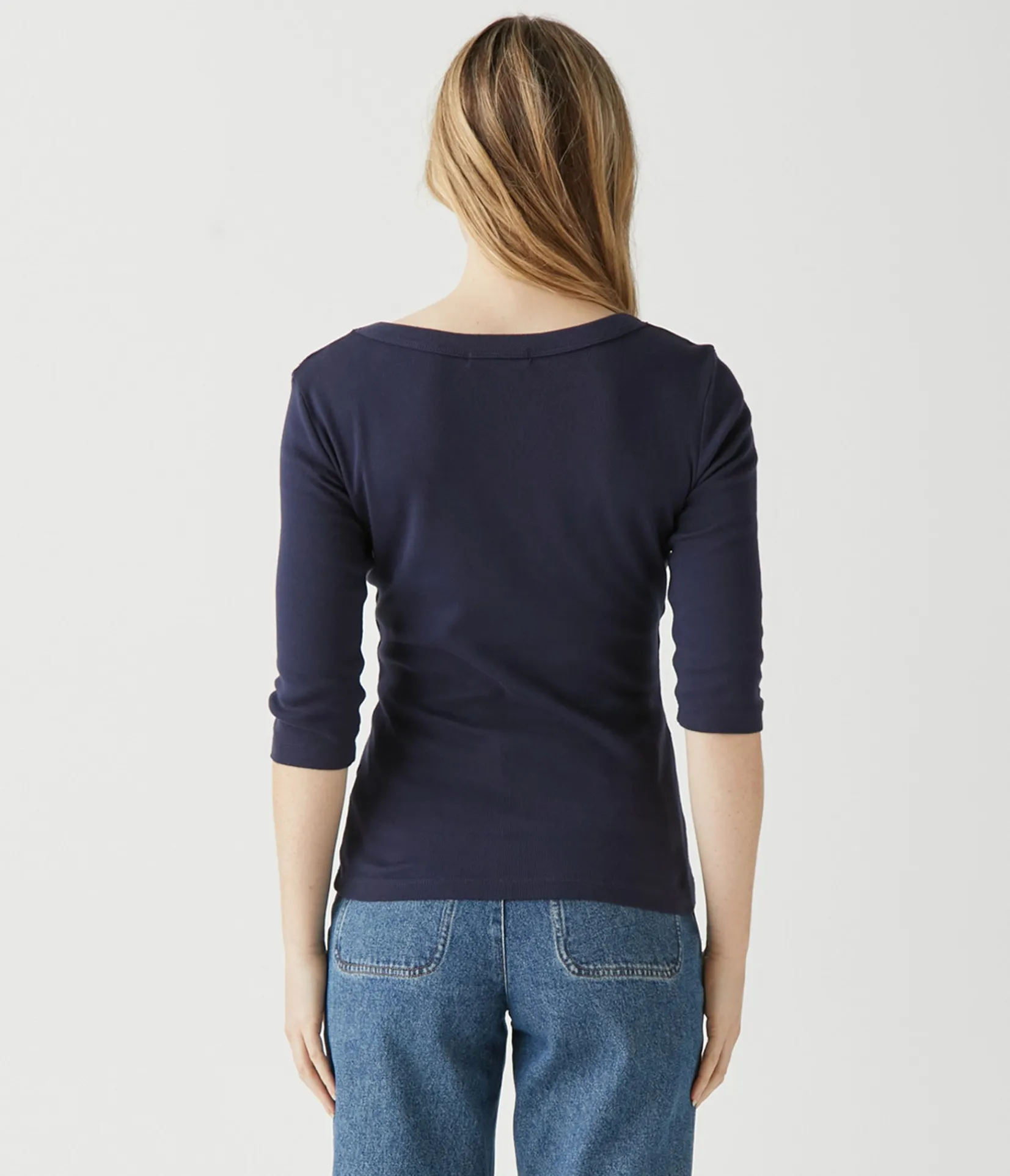 dot__sleeve_tee_39.webp Michael Stars Dot 3/4 Sleeve Tee- T-Shirts | 1x1 Cotton T-Shirts