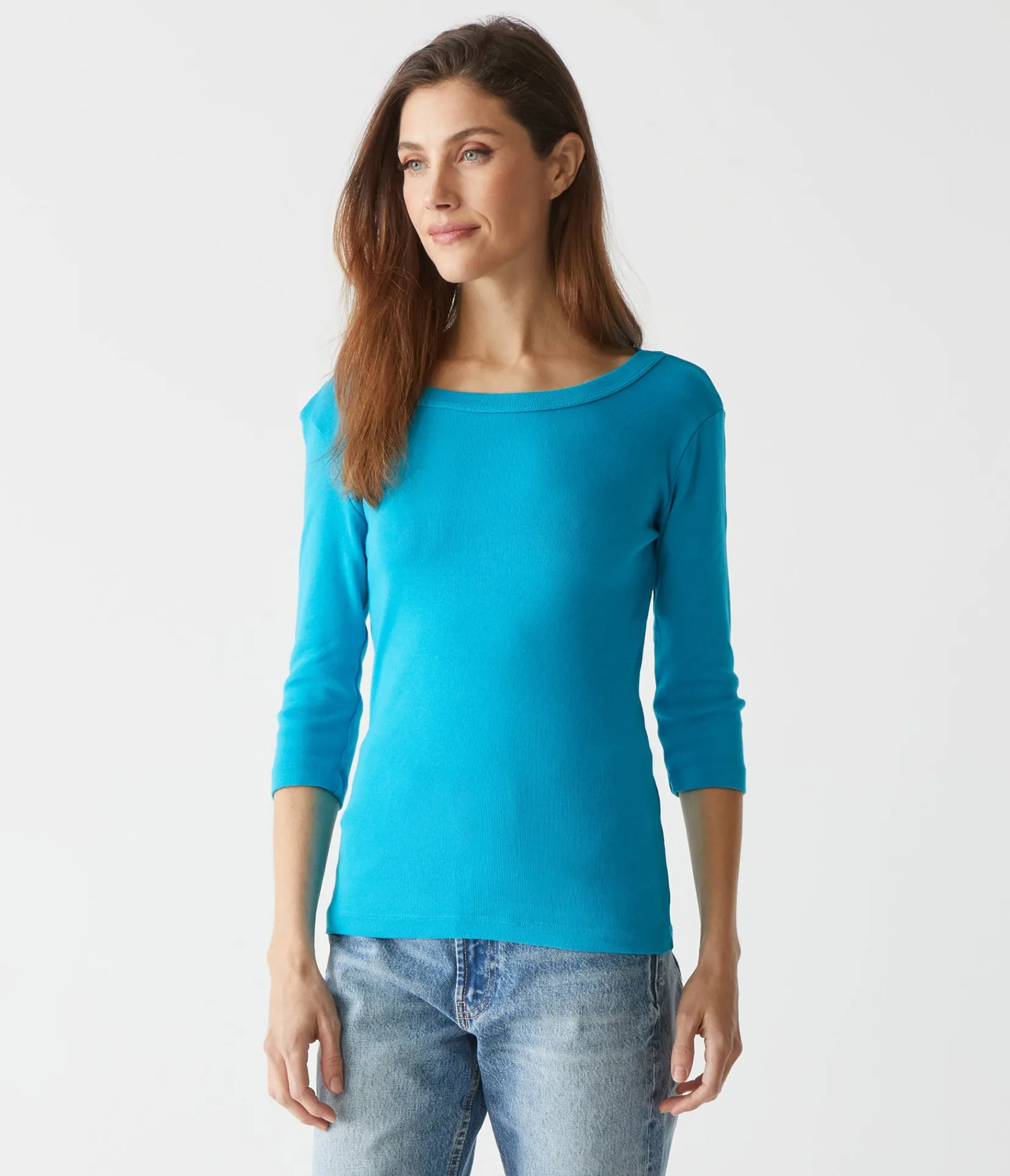 dot__sleeve_tee_46.webp Michael Stars Dot 3/4 Sleeve Tee- T-Shirts | 1x1 Cotton T-Shirts