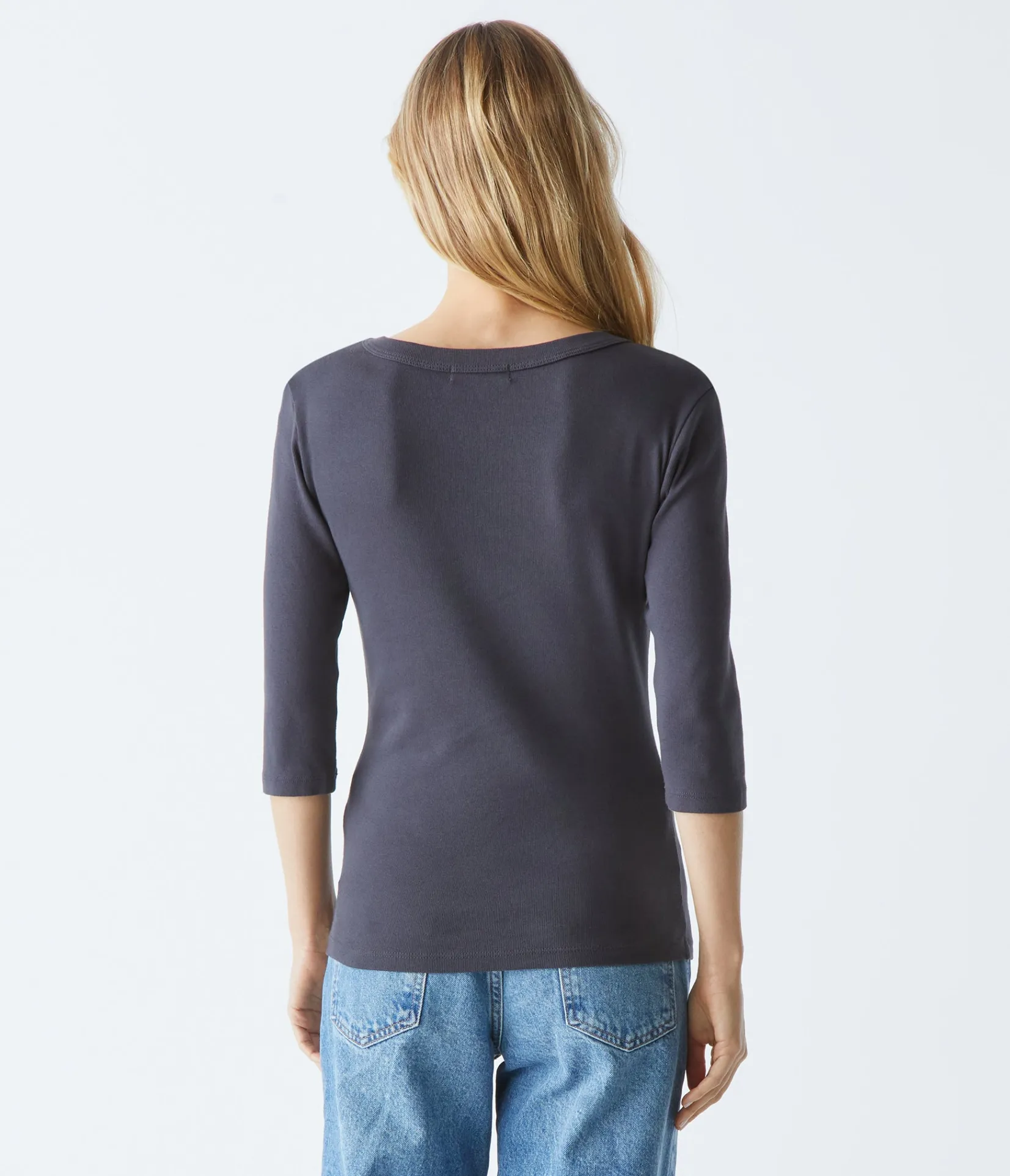 dot__sleeve_tee_51.webp Michael Stars Dot 3/4 Sleeve Tee- T-Shirts | 1x1 Cotton T-Shirts