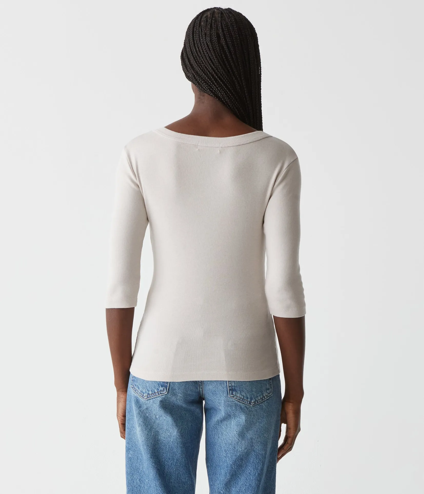 dot__sleeve_tee_59.webp Michael Stars Dot 3/4 Sleeve Tee- T-Shirts | 1x1 Cotton T-Shirts