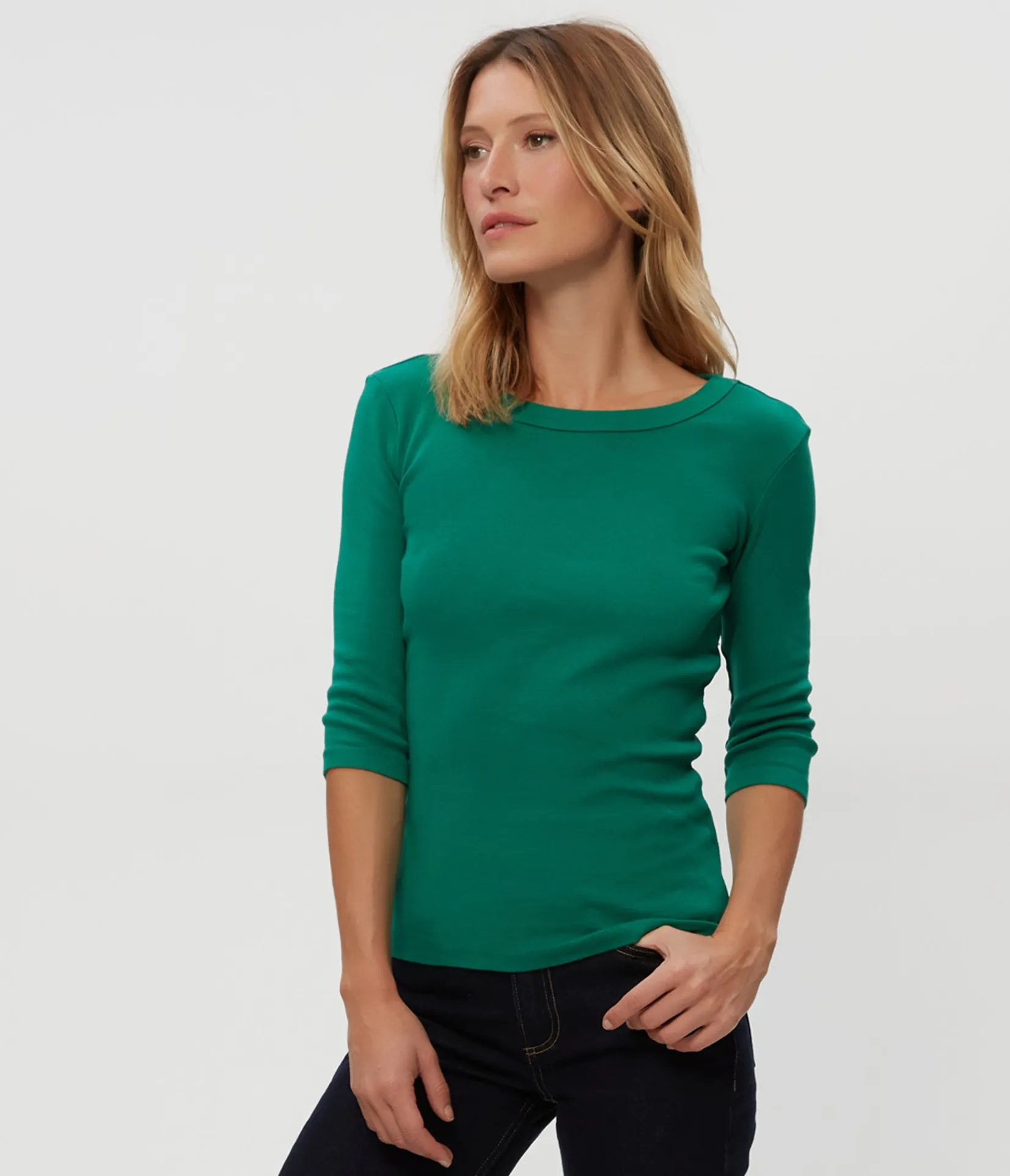 dot__sleeve_tee_6.webp Michael Stars Dot 3/4 Sleeve Tee- T-Shirts | 1x1 Cotton T-Shirts