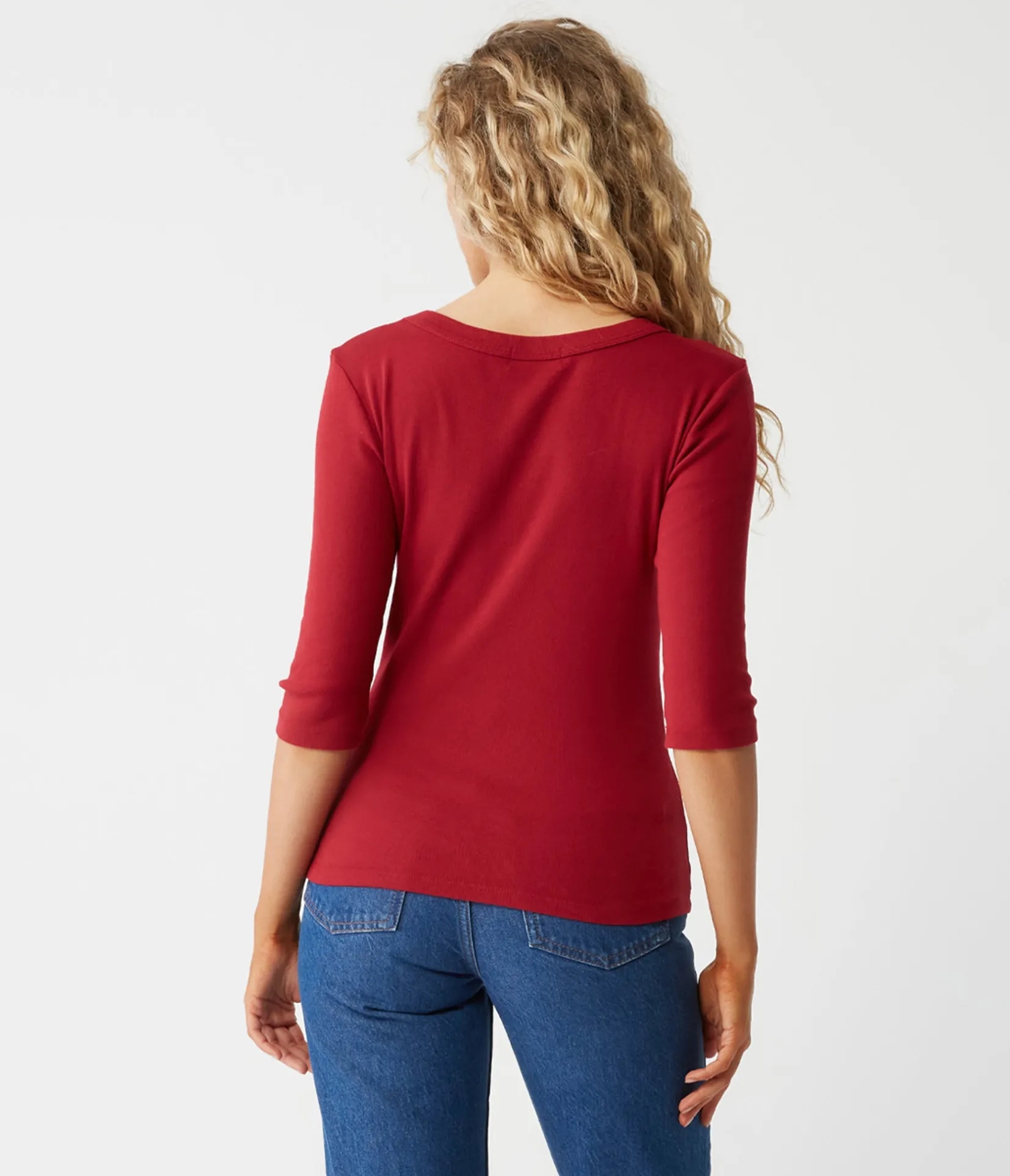 dot__sleeve_tee_63.webp Michael Stars Dot 3/4 Sleeve Tee- T-Shirts | 1x1 Cotton T-Shirts
