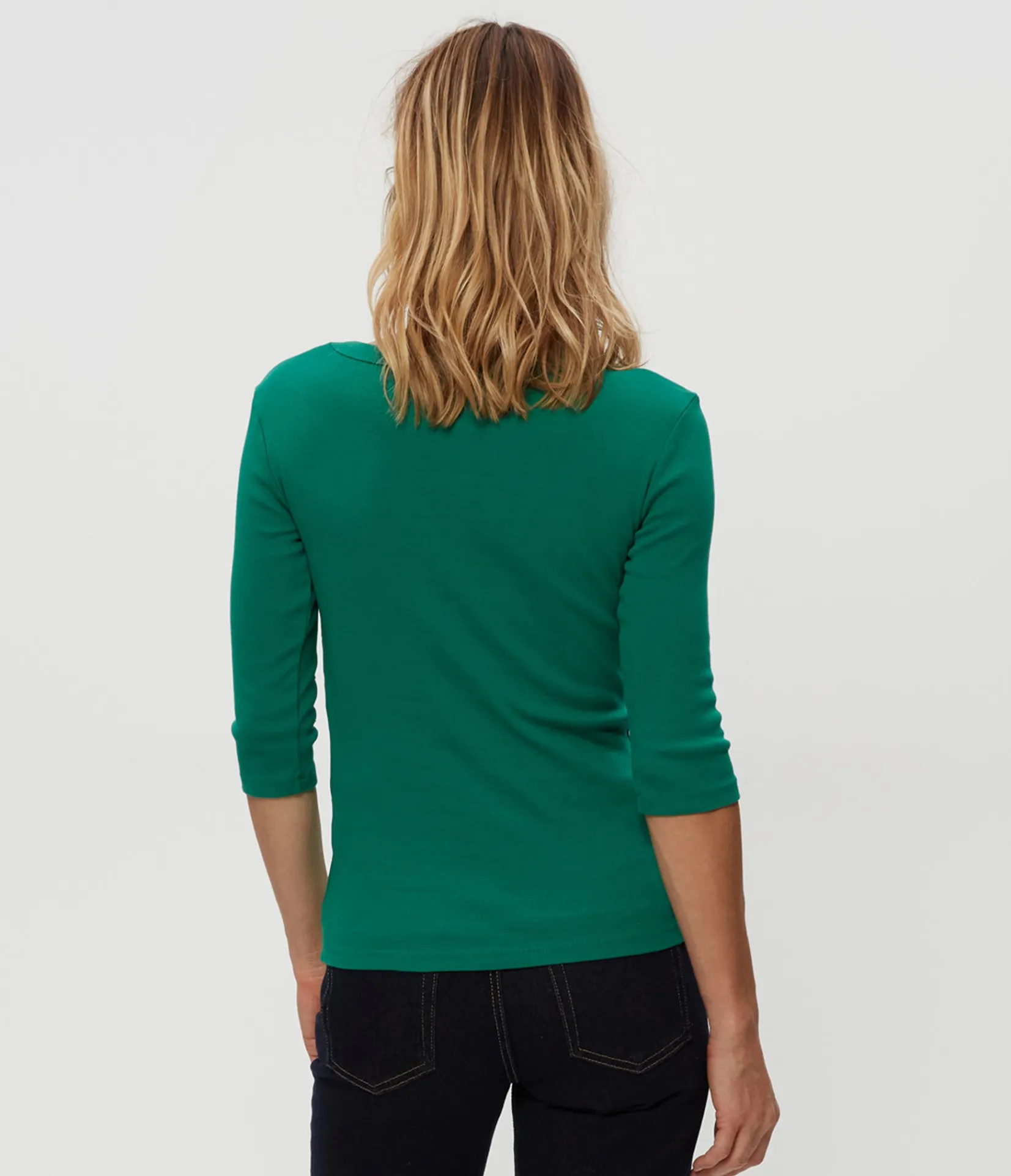 dot__sleeve_tee_7.webp Michael Stars Dot 3/4 Sleeve Tee- T-Shirts | 1x1 Cotton T-Shirts
