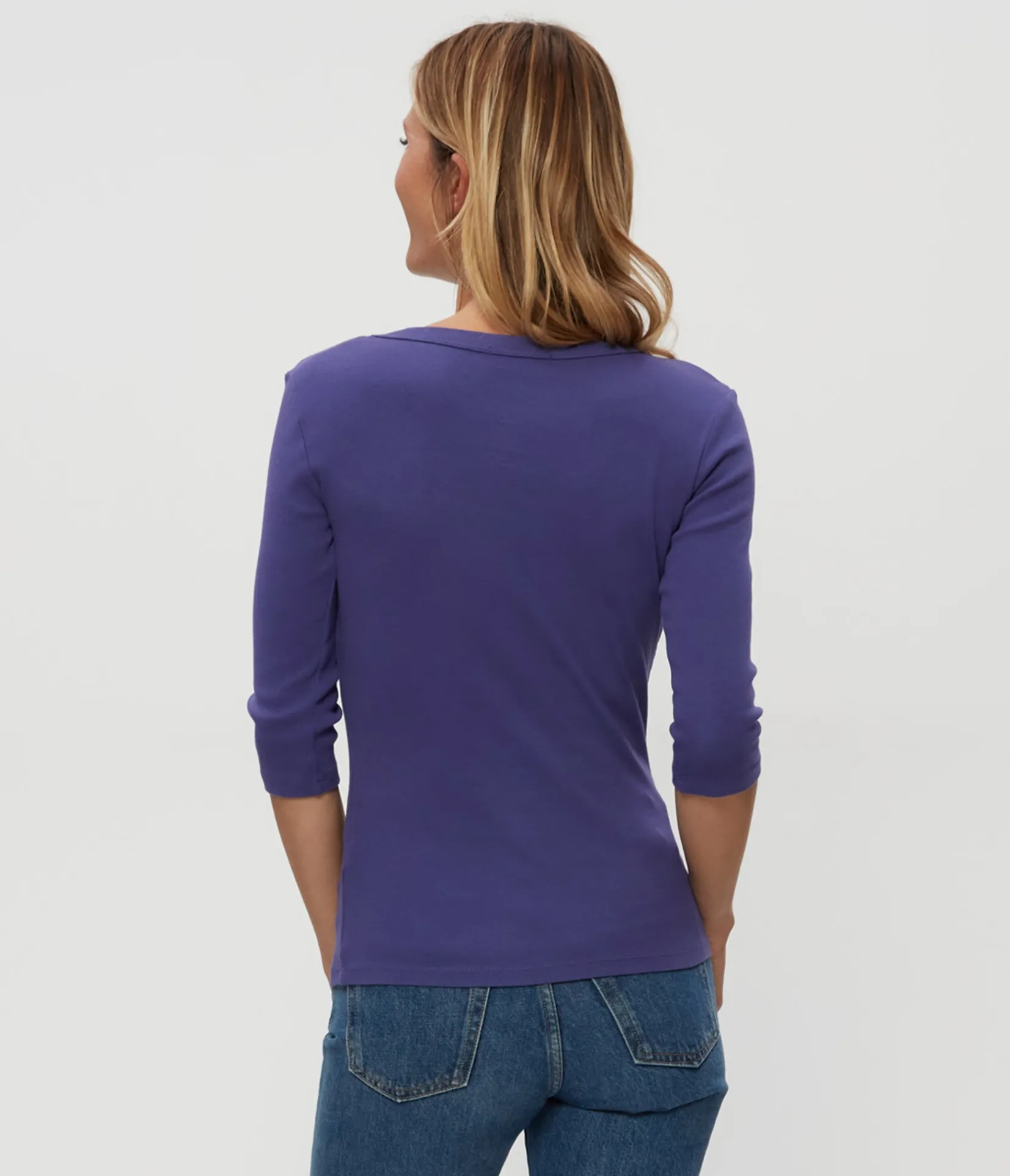 dot__sleeve_tee_87.webp Michael Stars Dot 3/4 Sleeve Tee- T-Shirts | 1x1 Cotton T-Shirts