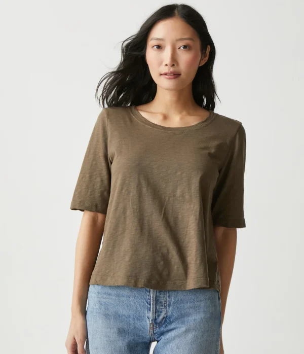 Michael Stars Dua Supima Tee- T-Shirts | Supima Cotton T-Shirts