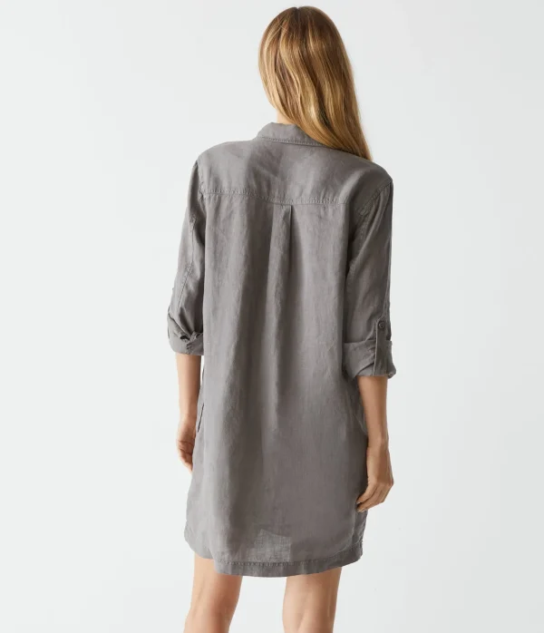 Michael Stars Eleanor Linen Shirt Dress- Dresses | Mini Dresses