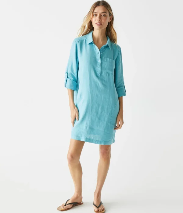 Michael Stars Eleanor Linen Shirt Dress- Dresses | Mini Dresses
