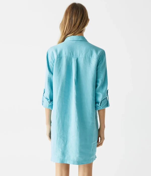 Michael Stars Eleanor Linen Shirt Dress- Dresses | Mini Dresses