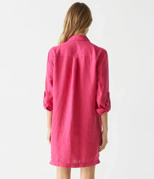 Michael Stars Eleanor Linen Shirt Dress- Dresses | Mini Dresses