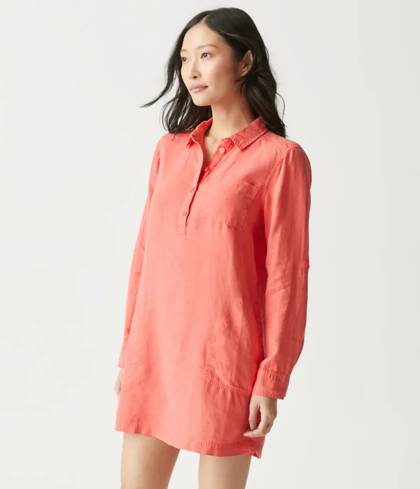 Michael Stars Eleanor Linen Shirt Dress- Dresses | Mini Dresses