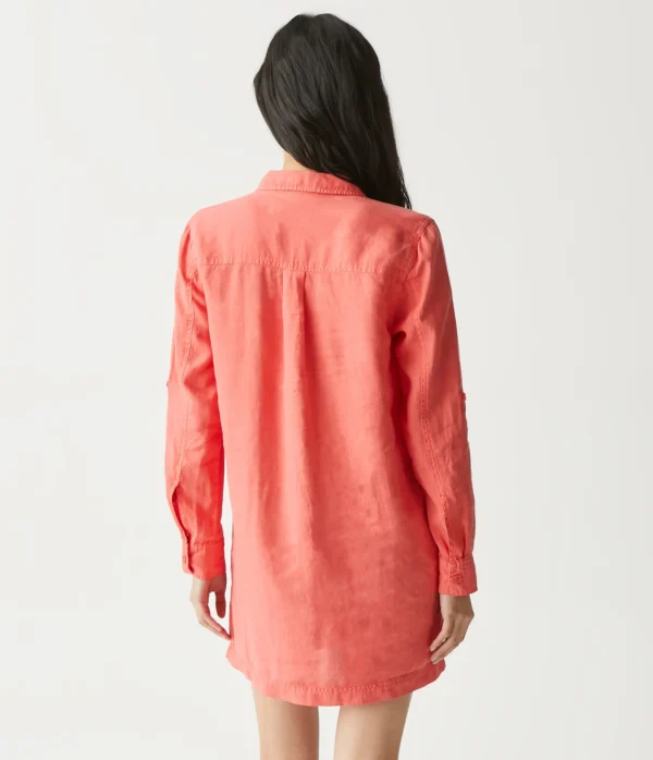 Michael Stars Eleanor Linen Shirt Dress- Dresses | Mini Dresses