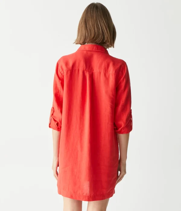Michael Stars Eleanor Linen Shirt Dress- Dresses | Mini Dresses
