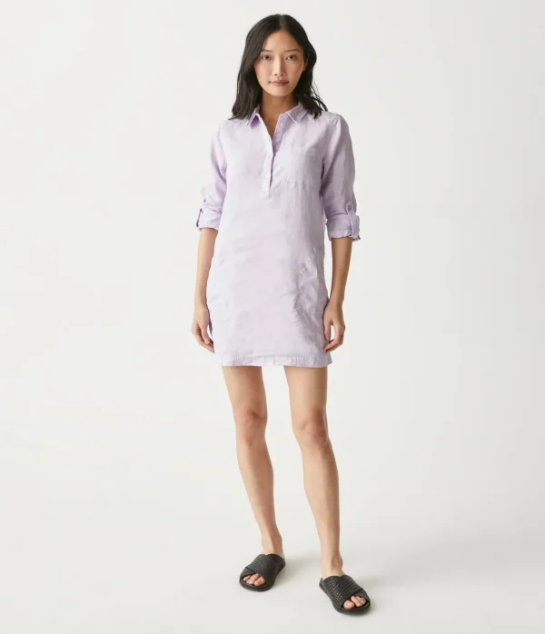 Michael Stars Eleanor Linen Shirt Dress- Dresses | Mini Dresses