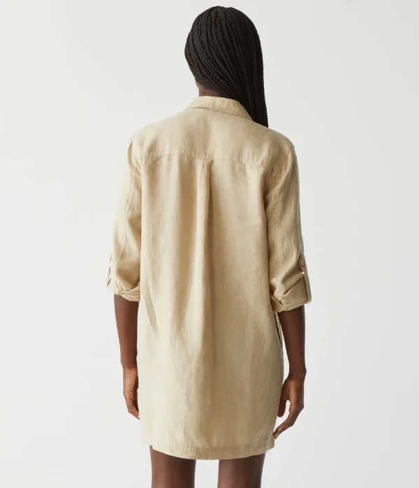 Michael Stars Eleanor Linen Shirt Dress- Dresses | Mini Dresses