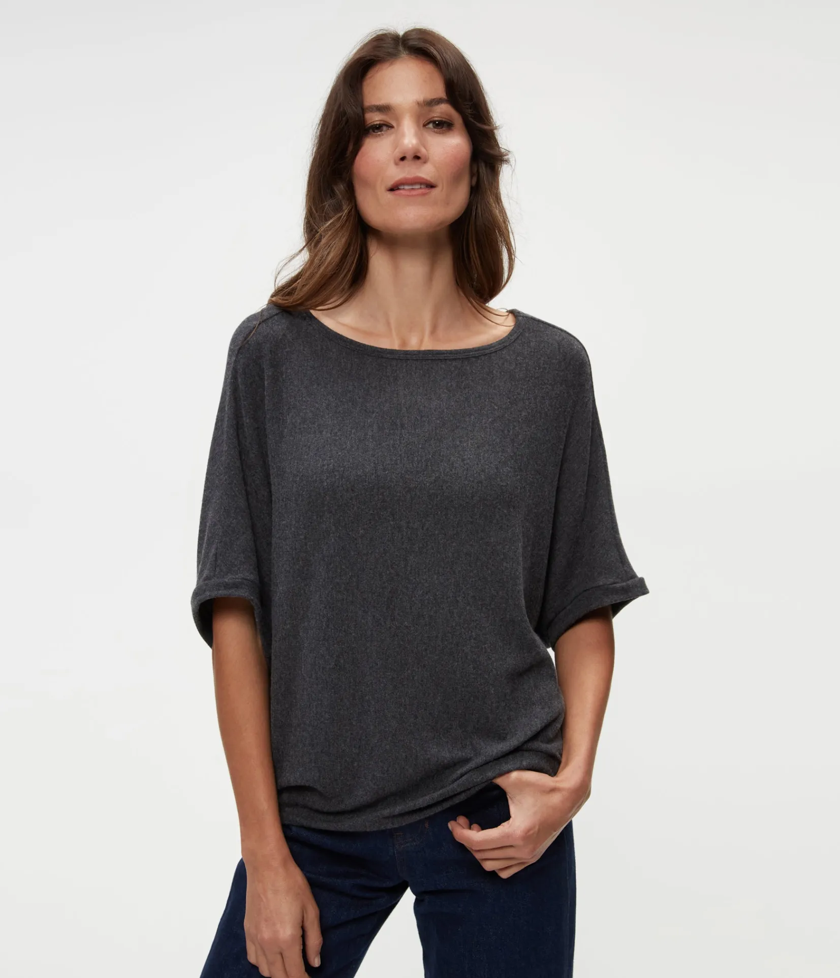 ellie_elbow_sleeve_top_68.webp Michael Stars Ellie Elbow Sleeve Top- Loungewear