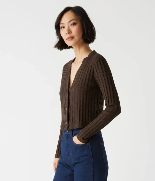 Michael Stars Ellis Cropped Cardigan- Sweaters & Cardigans