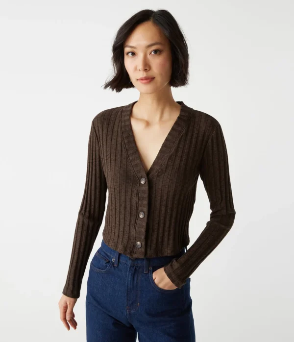 Michael Stars Ellis Cropped Cardigan- Sweaters & Cardigans