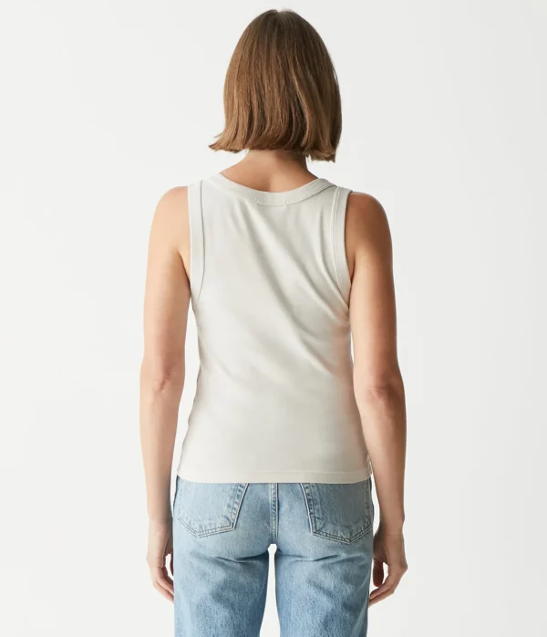 Michael Stars Elodie Cropped Scoop Neck Tank- Tank Tops | 1x1 Cotton T-Shirts