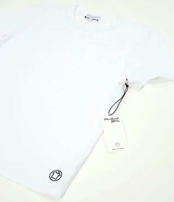 Michael Stars Embroidered Crewneck Tee- T-Shirts