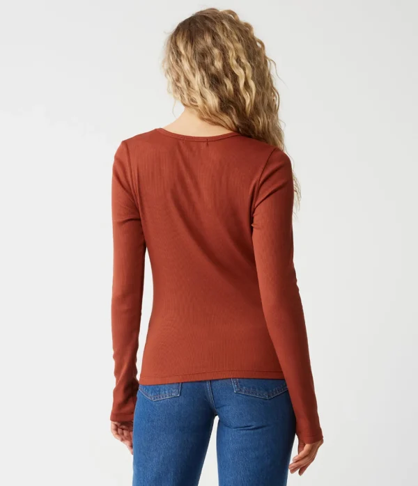 Michael Stars Emilia Scoop Neck Tee- T-Shirts | Ultra Rib T-Shirts