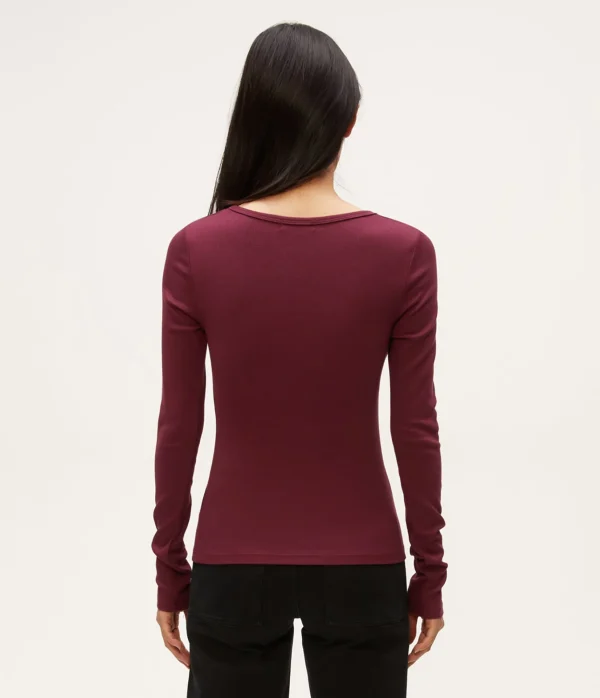 Michael Stars Emilia Scoop Neck Tee- T-Shirts | Ultra Rib T-Shirts