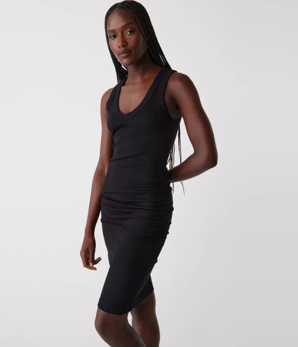 Michael Stars Esme Ribbed Dress- Dresses | Knee Length Dresses